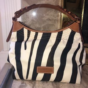 Dooney & Bourke black and white striped purse